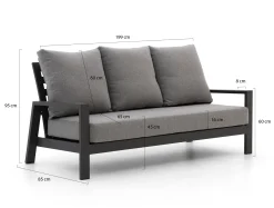 Tierra Outdoor Musone lounge tuinbank 3-zits 199cm