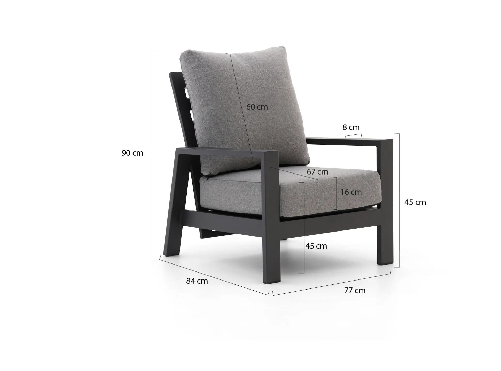 Tierra Outdoor Musone lounge tuinstoel verstelbaar