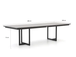 Tierra Outdoor Naro dining tuintafel 280x100x75cm
