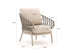 Tierra Outdoor Natal low dining tuinstoel