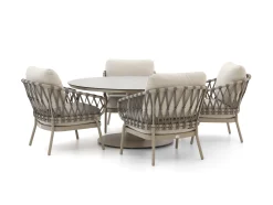 Tierra Outdoor Natal/Moreno ø 150cm low dining tuinset 5-delig