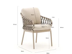 Tierra Outdoor Natal/Oblong 200cm dining tuinset 5-delig