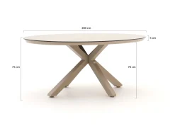 Tierra Outdoor Natal/Oblong 200cm dining tuinset 5-delig