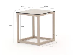 Tierra Outdoor Rio lounge tuintafel 40x40x45cm