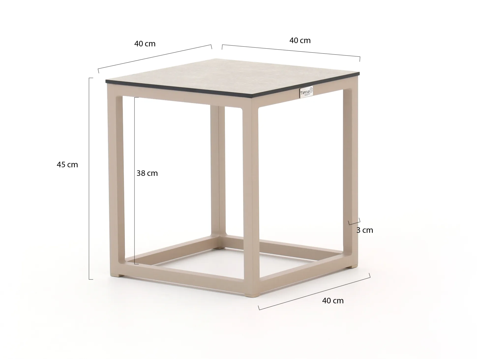 Tierra Outdoor Rio lounge tuintafel 40x40x45cm