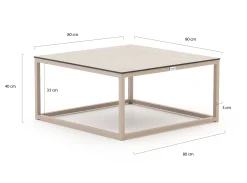 Tierra Outdoor Rio lounge tuintafel 80x80x40cm