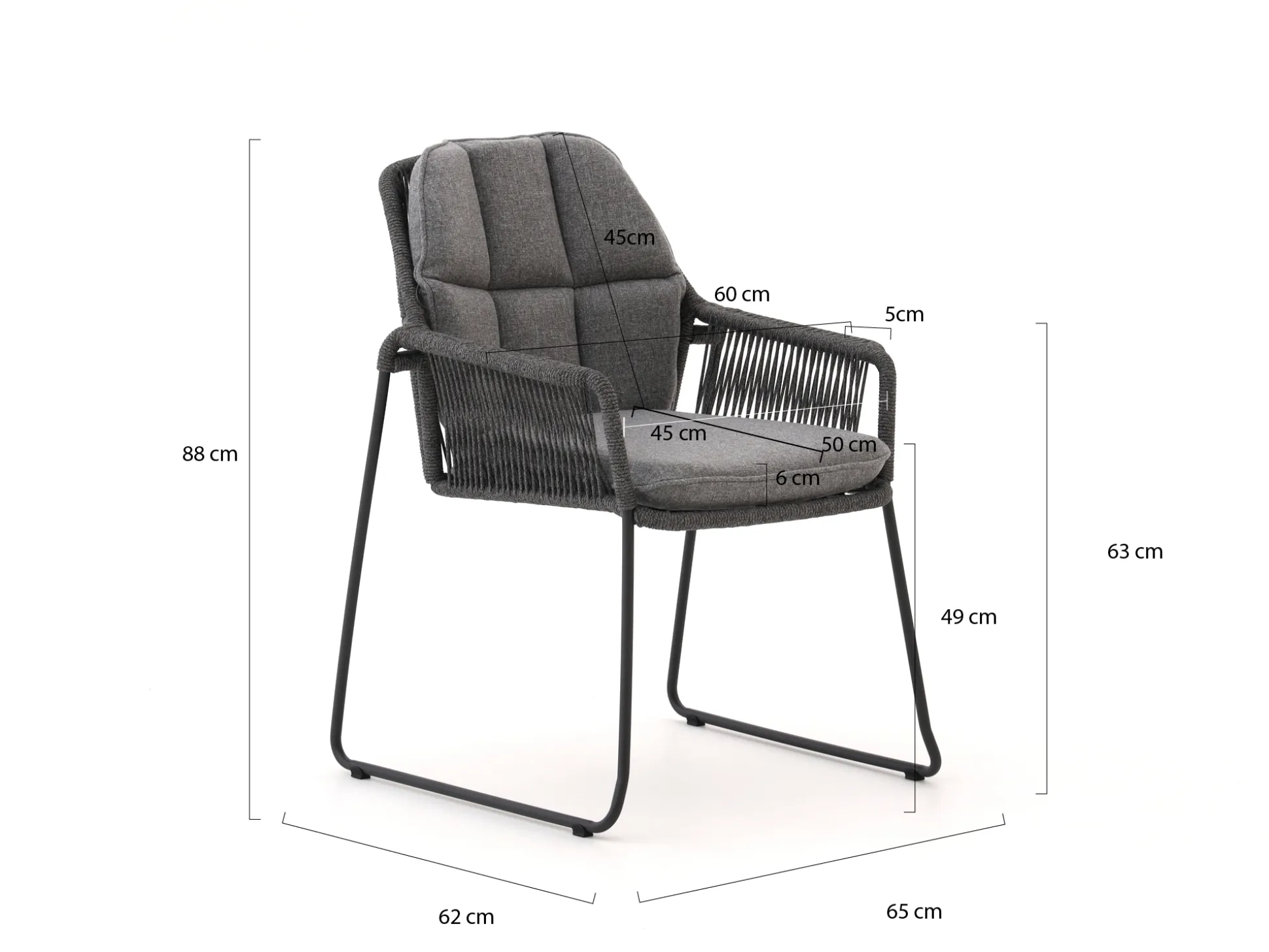Tierra Outdoor Rivera/Induno Deens Ovaal 180cm dining tuinset 5-delig