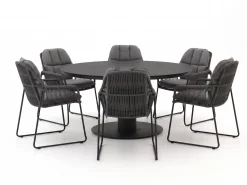 Tierra Outdoor Rivera/La Fonte ø150cm dining tuinset 7-delig