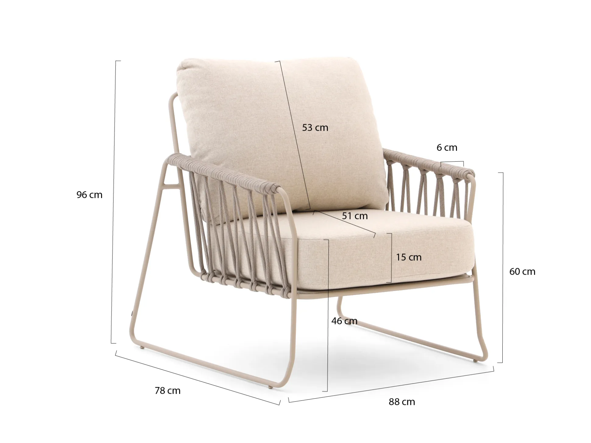 Tierra Outdoor Rivera lounge tuinstoel