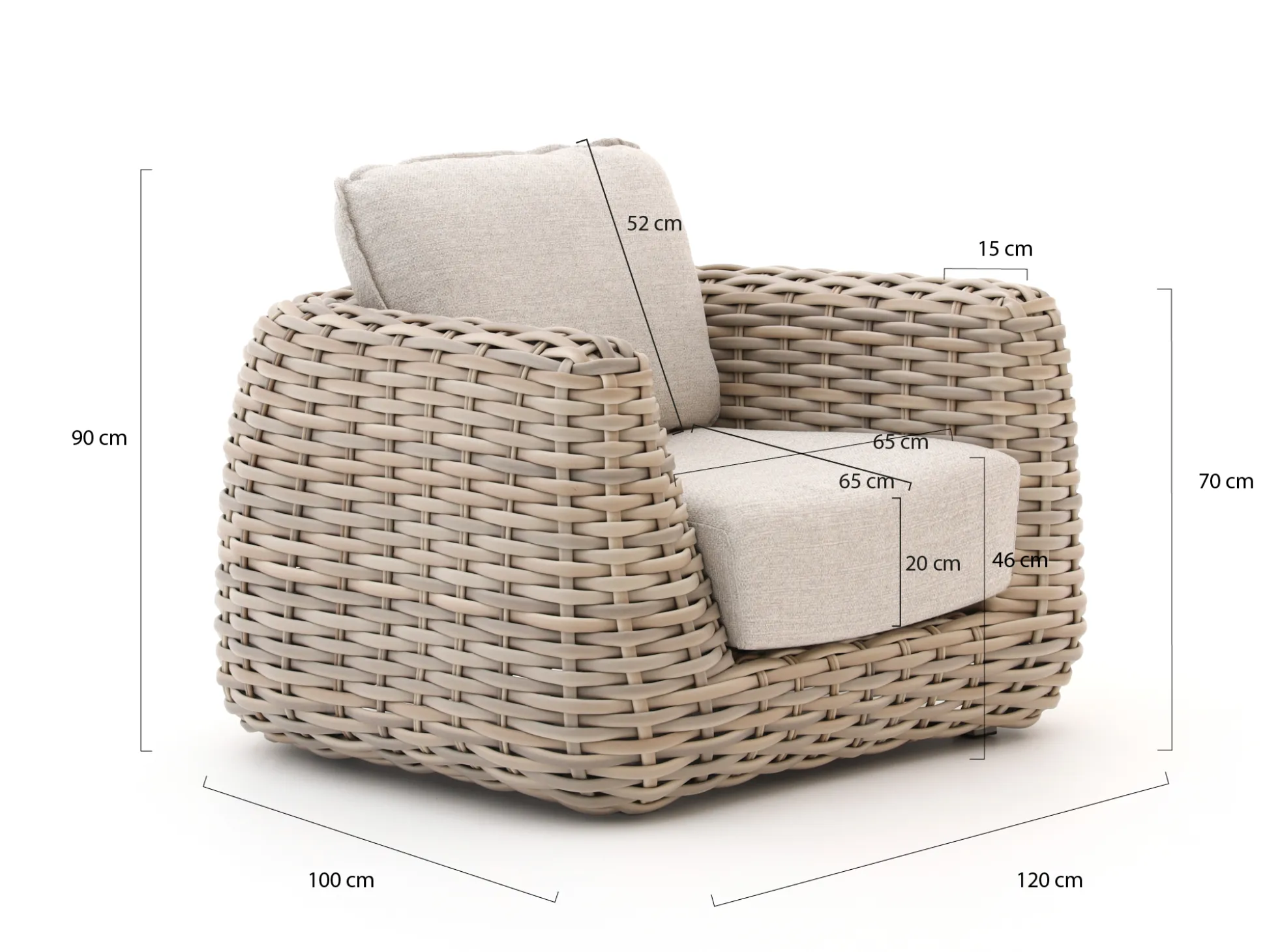 Tierra Outdoor Wakkanda lounge tuinstoel