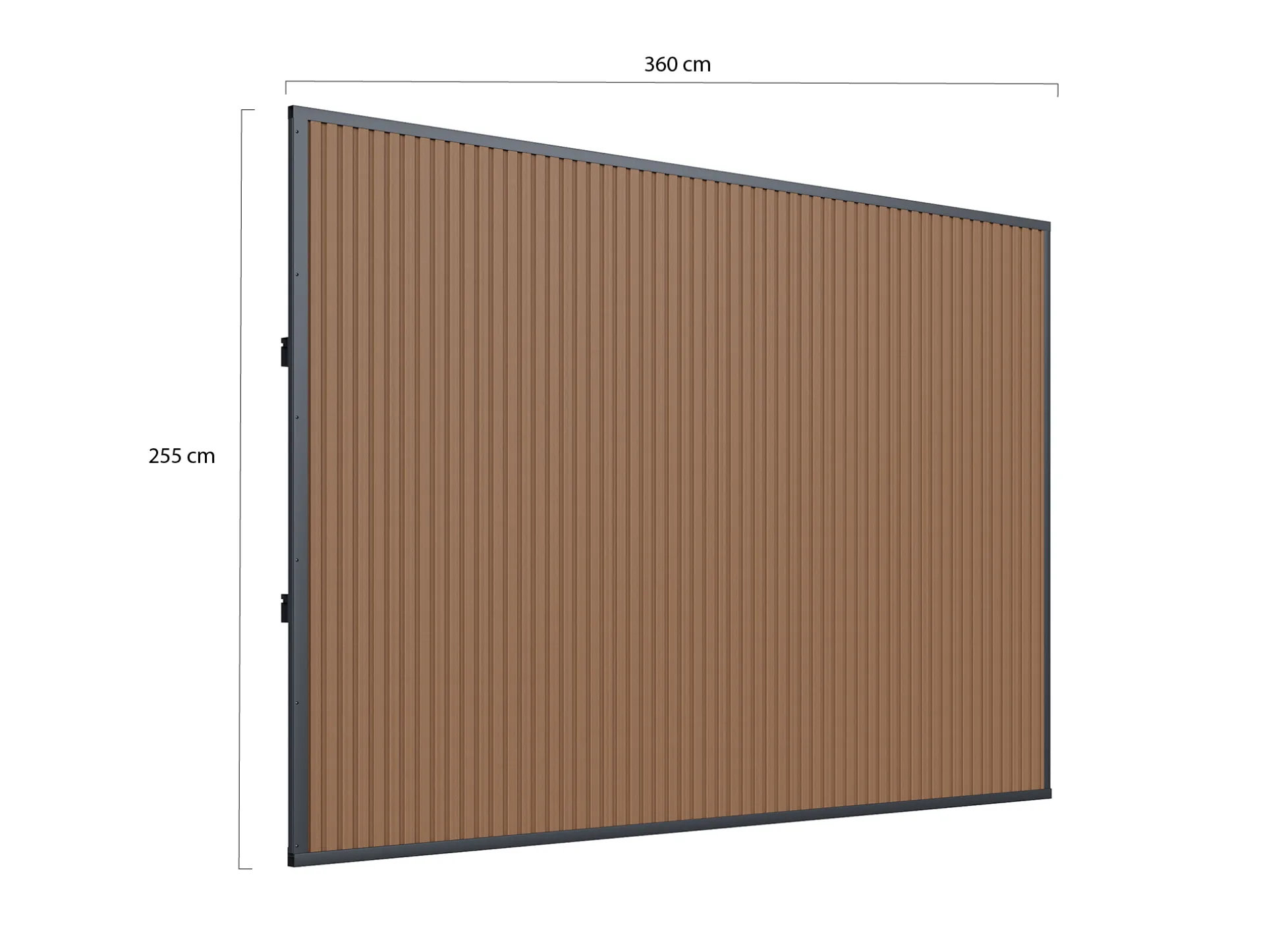WPC Wand 360cm t.b.v. Cedrino Pergola 400/530x360x255cm