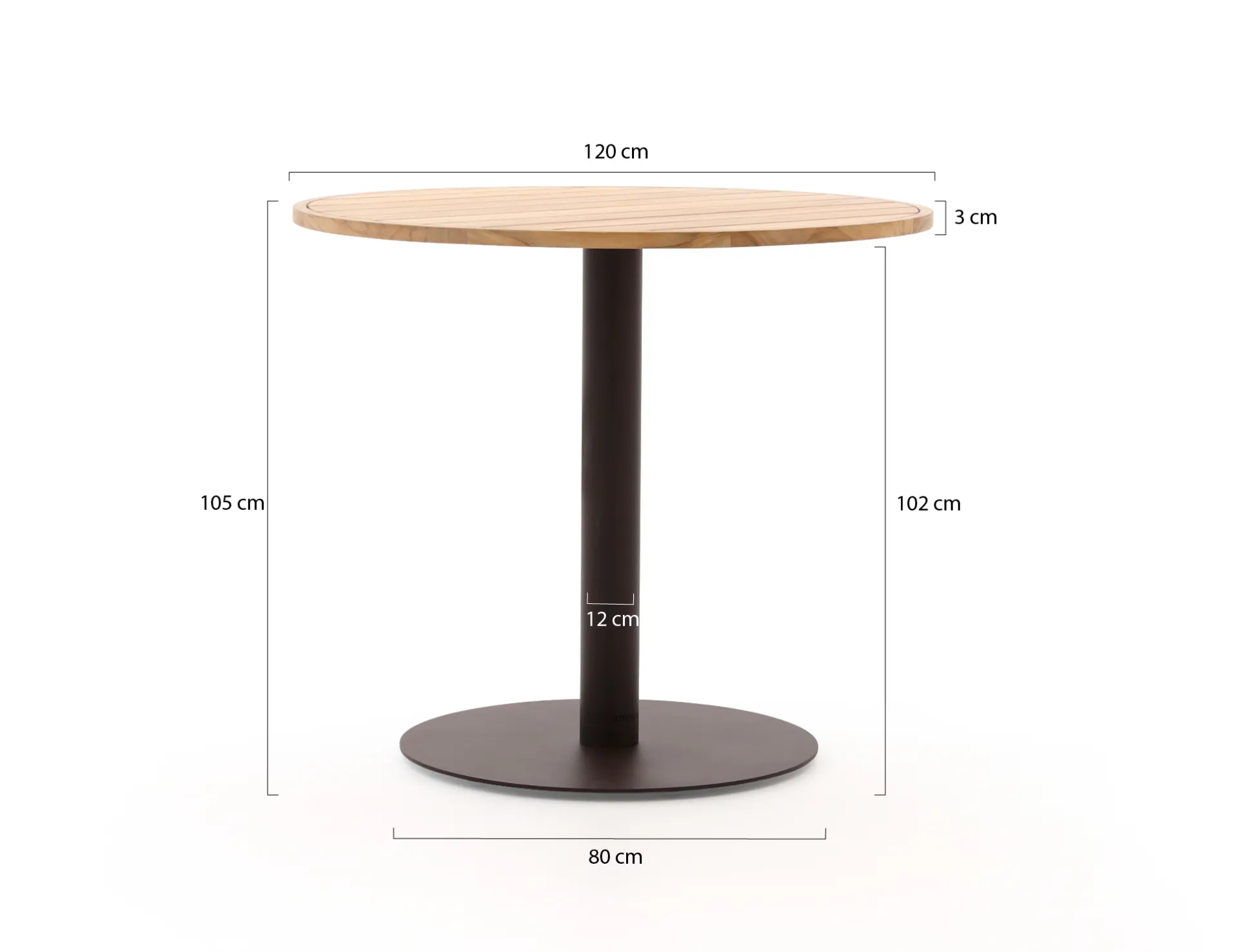 Zavelli Cuore bartafel ø120cm (h:105cm)