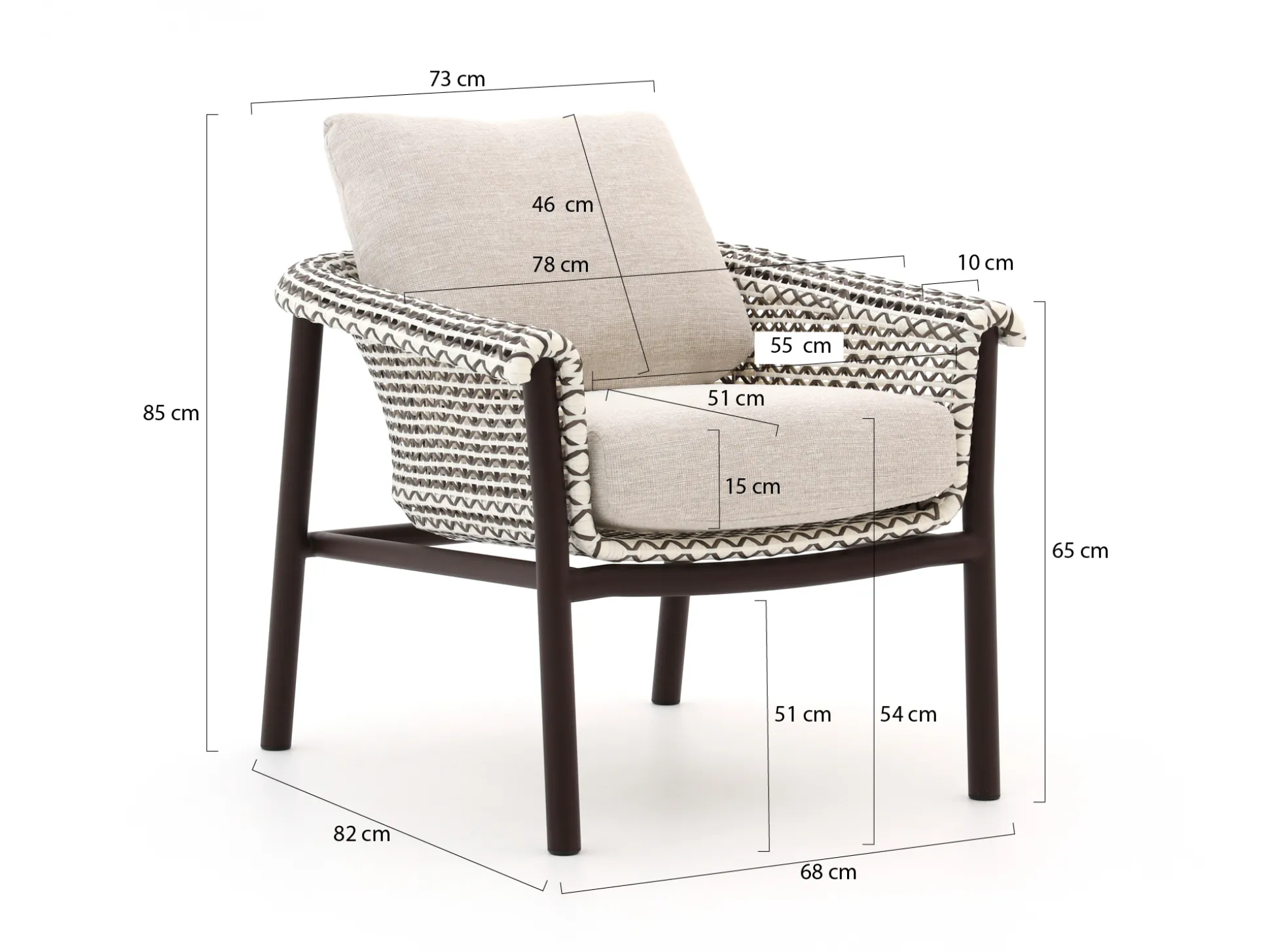 Zavelli Cuore ø 120cm dining tuinset 5-delig